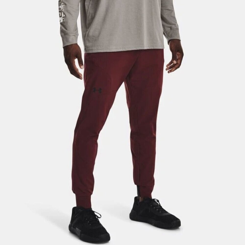 Under Armour Men's Unstoppable Joggers in Raspberry Red, size XXL